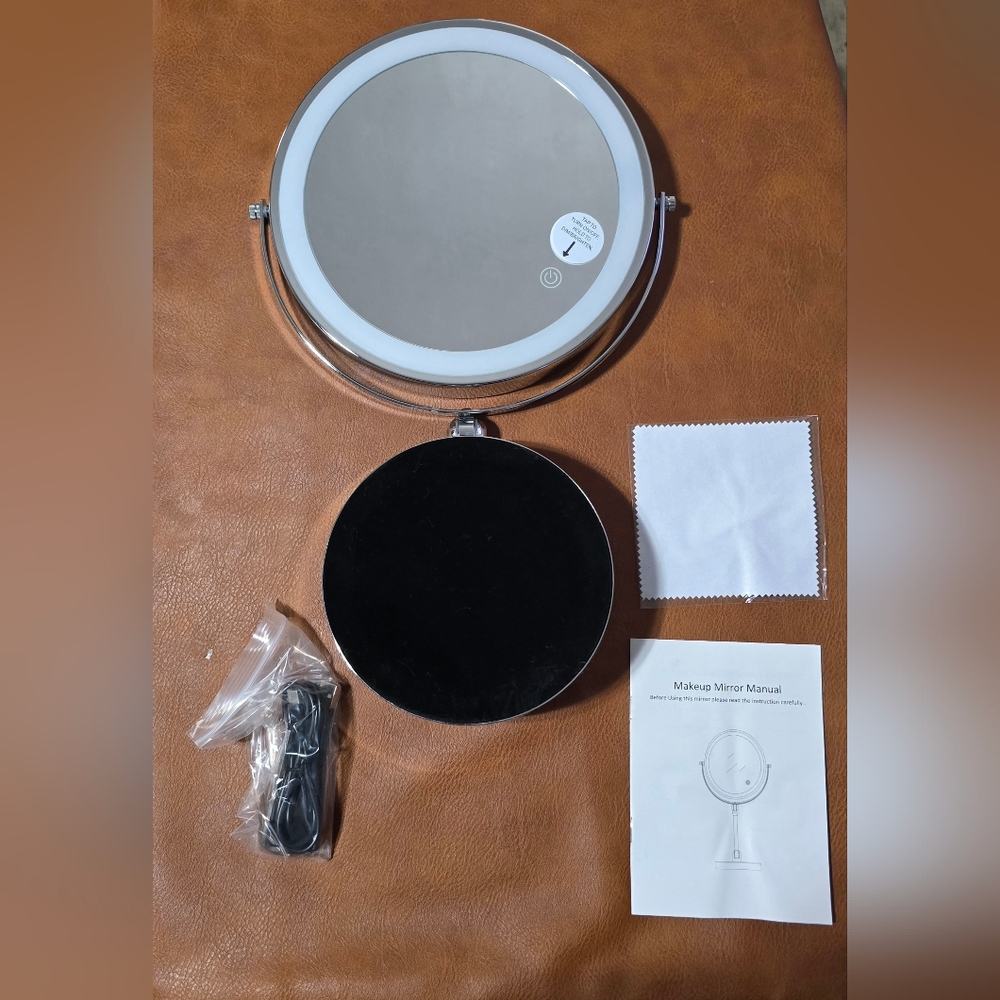 9" led makeup mirror double sided magnifying - Picture 2 of 8